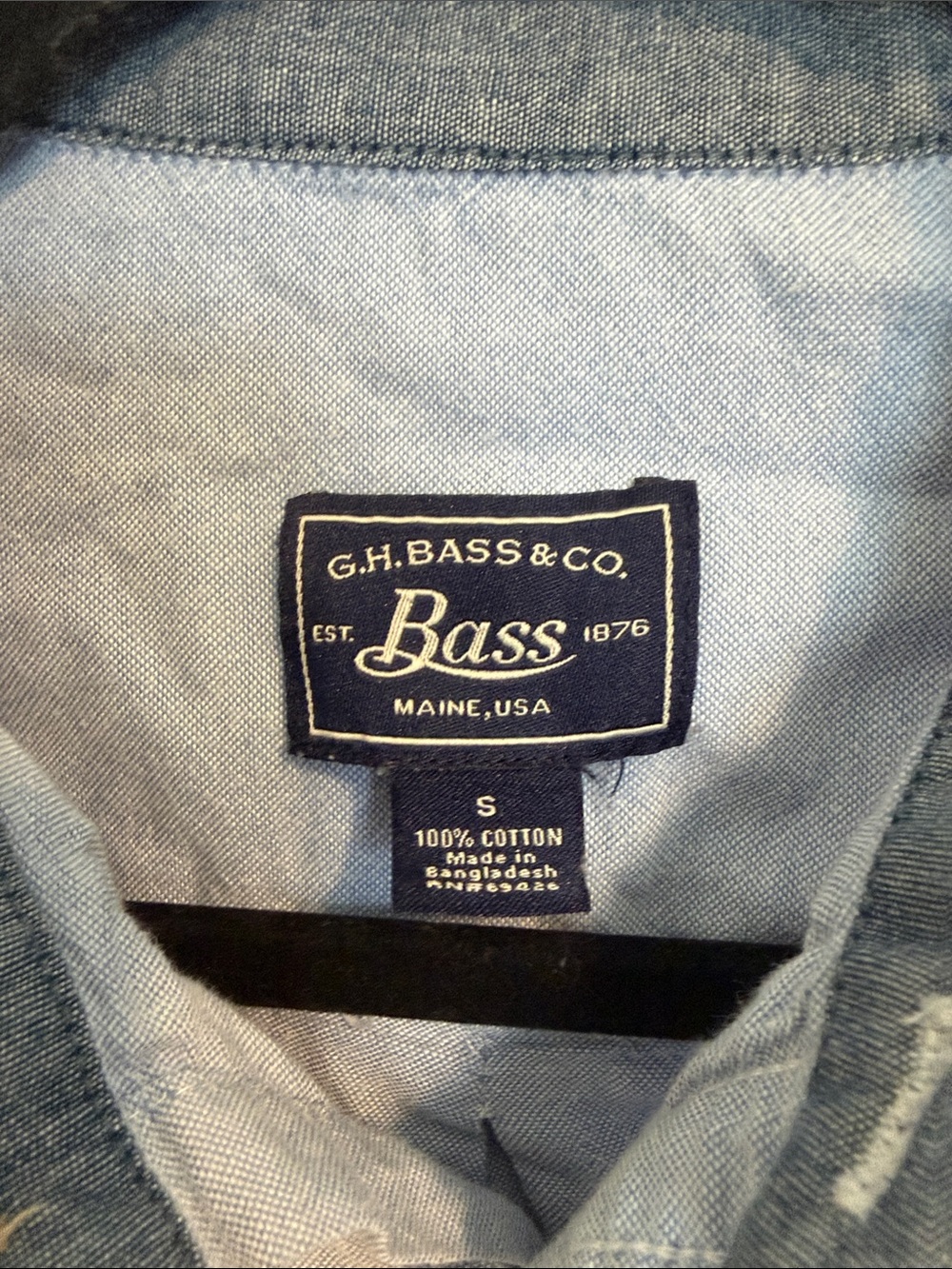 Bass Light Blue Casual Button-Down Oxford Shirt - Picture 2 of 6